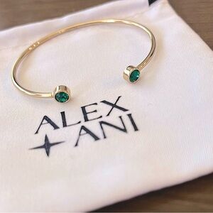 Alex & Ani Emerald Gold Cuff NEW